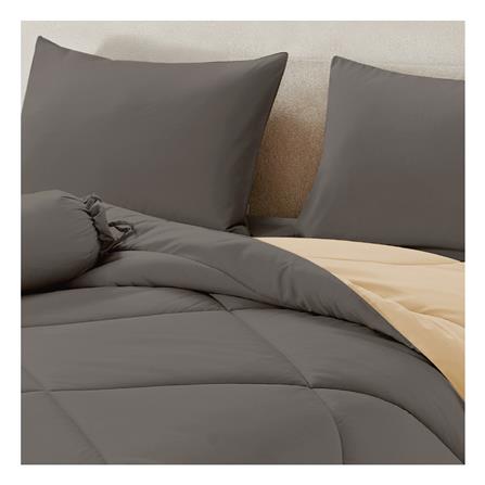 ชุดผ้าปูที่นอน 5 ฟุต (ชุด 6 ชิ้น) FROLINA MICROTEX PLUM TAUPE SF037_1