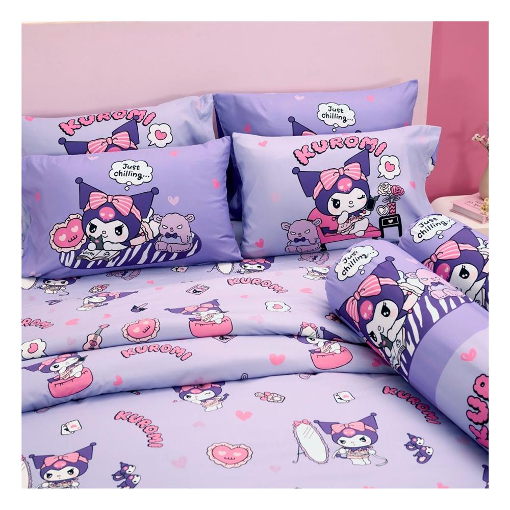 ชุดผ้าปูที่นอน 5 ฟุต (ชุด 5 ชิ้น) FOUNTAIN KUROMI 70107-FTC171