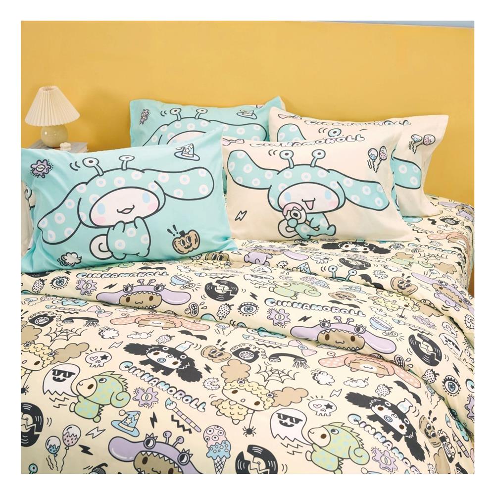 ชุดผ้าปูที่นอน 5 ฟุต (ชุด 5 ชิ้น) FOUNTAIN CINNAMOROLL 70107-FTC166