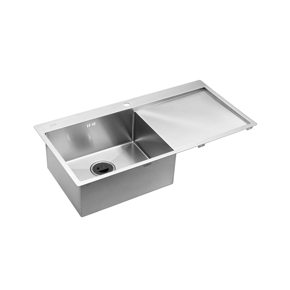 ซิงค์ฝัง 1 หลุม 1 ที่พัก COTTO CT81001SDP 100 ซม. สีเงิน
