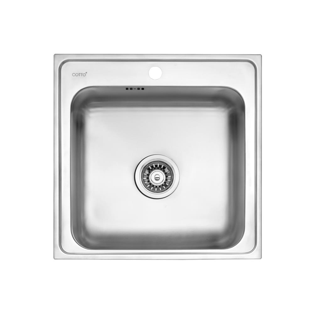 ซิงค์ฝัง 1 หลุม COTTO CT8501S 50 ซม. สีเงิน
