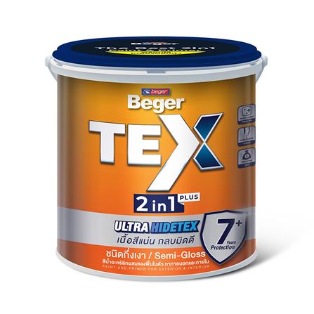 สีน้ำทาภายนอก ชนิดกึ่งเงา BEGER TEX 2IN1 BASE B 3.5 ลิตร_0
