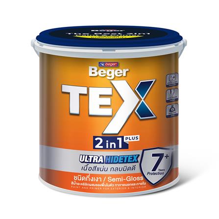 สีน้ำทาภายนอก ชนิดกึ่งเงา BEGER TEX 2IN1 BASE D 3.5 ลิตร_0