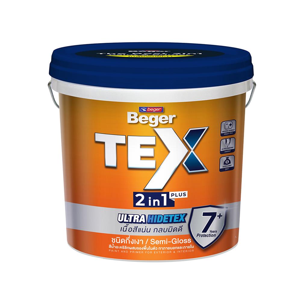 สีน้ำทาภายนอก ชนิดกึ่งเงา BEGER TEX 2IN1 BASE C 9 ลิตร