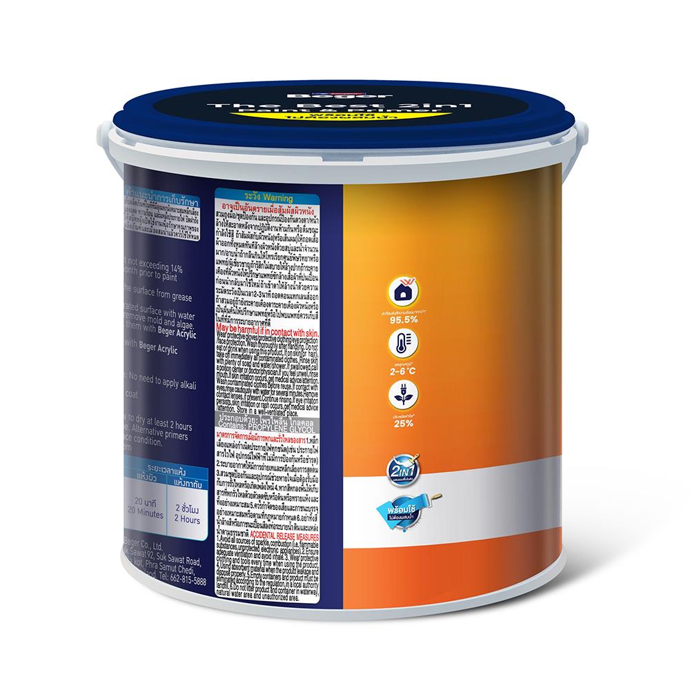 สีน้ำทาภายนอก ชนิดกึ่งเงา BEGER TEX 2IN1 BASE A 3.5 ลิตร