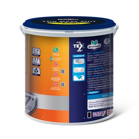 สีน้ำทาภายนอก ชนิดกึ่งเงา BEGER TEX 2IN1 BASE A 3.5 ลิตร_1