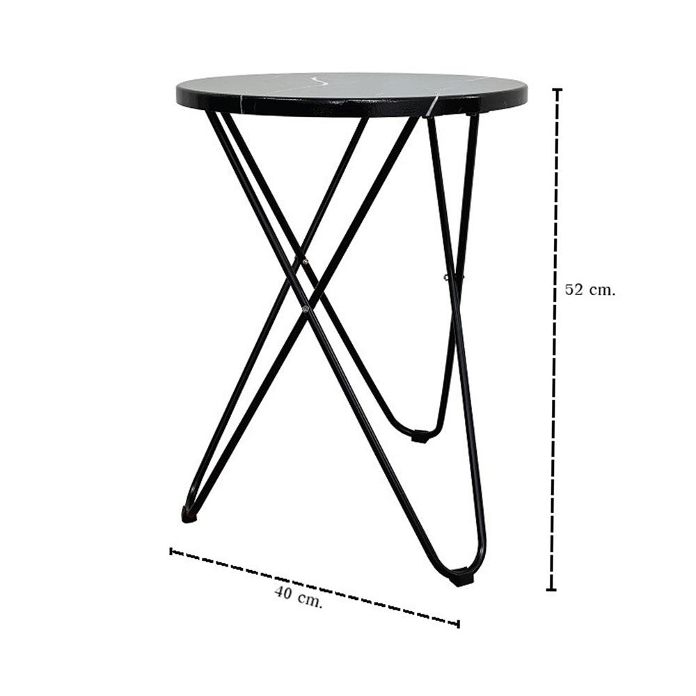 โต๊ะข้าง KONCEPT LEAN 19215784 40 ซม. สีดำ