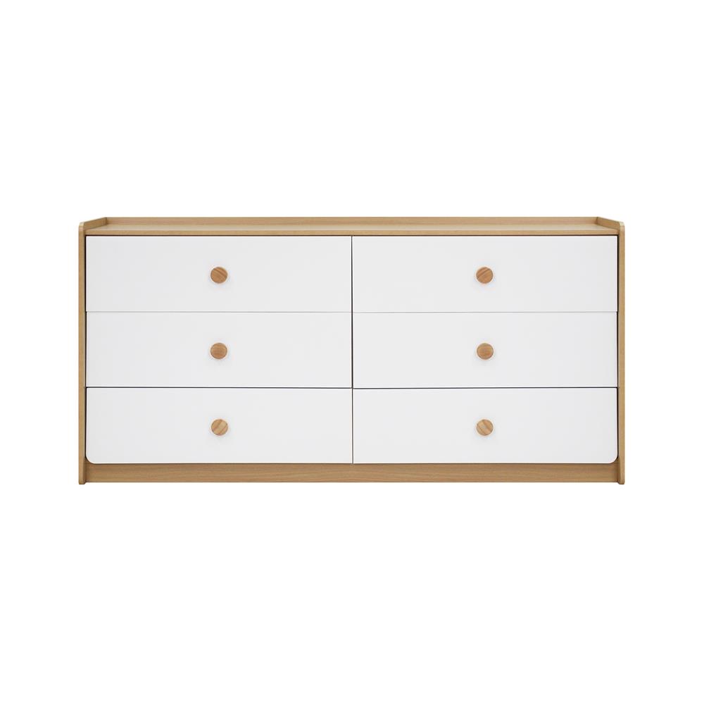 ตู้ลิ้นชัก 6 ลิ้นชัก FURDINI MARU 160 ซม. สี NT OAK/ขาว