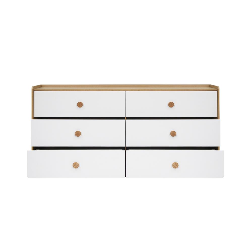 ตู้ลิ้นชัก 6 ลิ้นชัก FURDINI MARU 160 ซม. สี NT OAK/ขาว