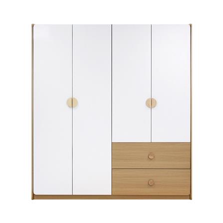 ตู้เสื้อผ้า 4 บานเปิด FURDINI MARU 160 ซม. สี NT OAK/ขาว_1