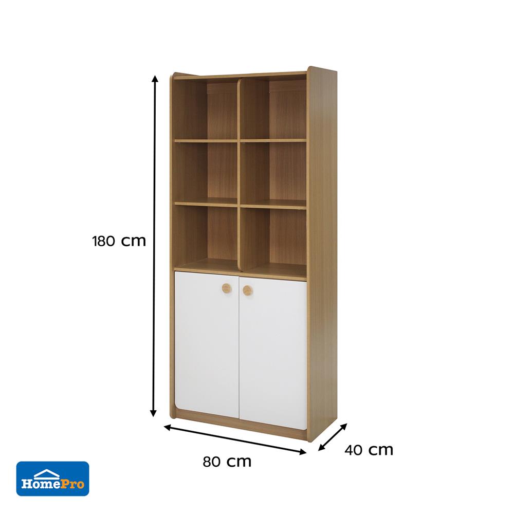 ชั้นวางของผสม FURDINI MARU 80 ซม. สี NT OAK/ขาว