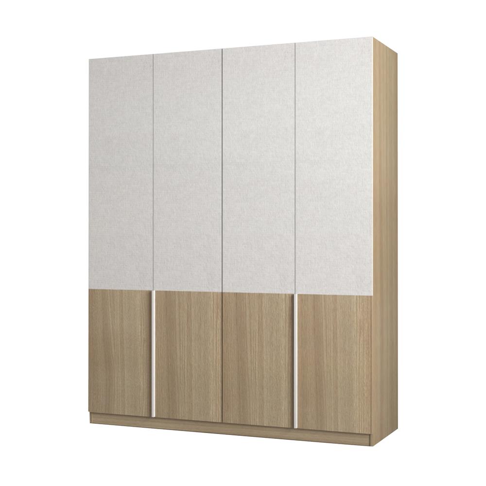 ตู้เสื้อผ้า 4 บานเปิด FURDINI AVANTE 160 ซม. สี URBAN CHESTNUT/COTTON LINEN