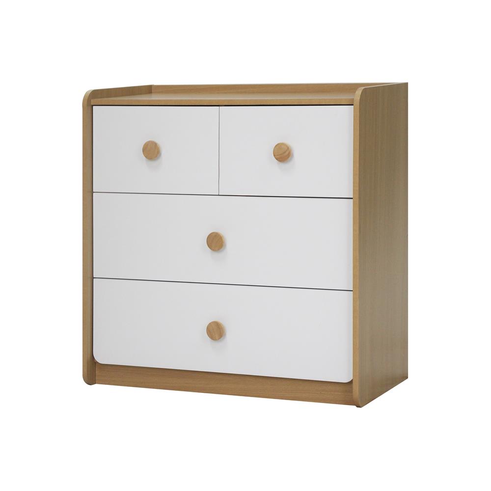 ตู้ลิ้นชัก 4 ลิ้นชัก FURDINI MARU 80 ซม. สี NT OAK/ขาว