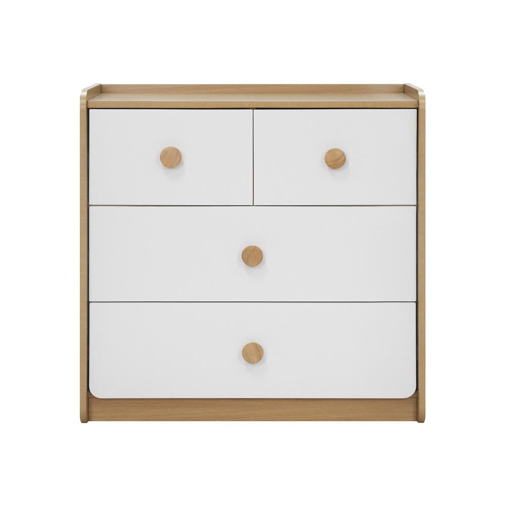 ตู้ลิ้นชัก 4 ลิ้นชัก FURDINI MARU 80 ซม. สี NT OAK/ขาว