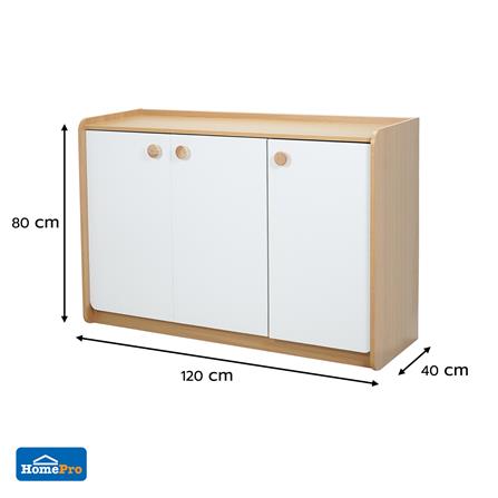 ตู้เตี้ย FURDINI MARU 120 ซม. สี NT OAK/ขาว_11