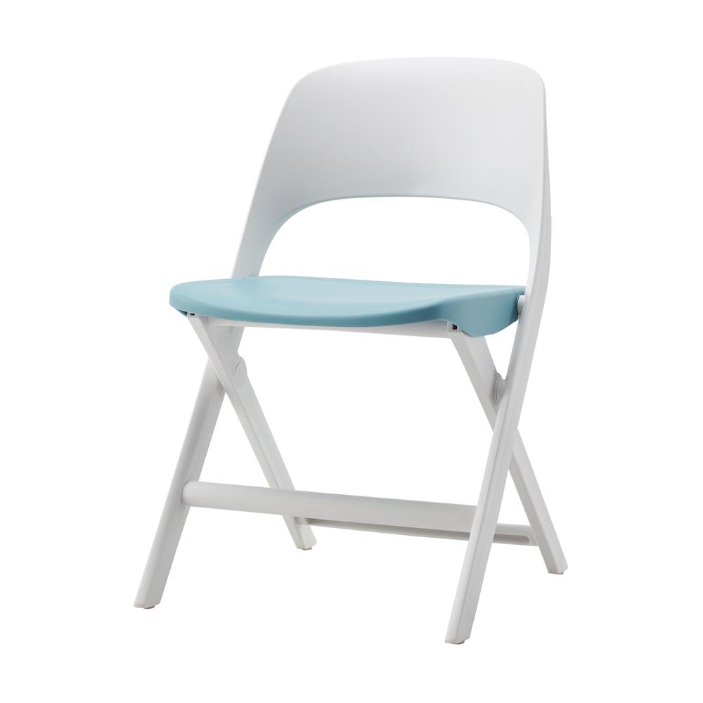 เก้าอี้พับ FURDINI MODA สีฟ้า/ขาว