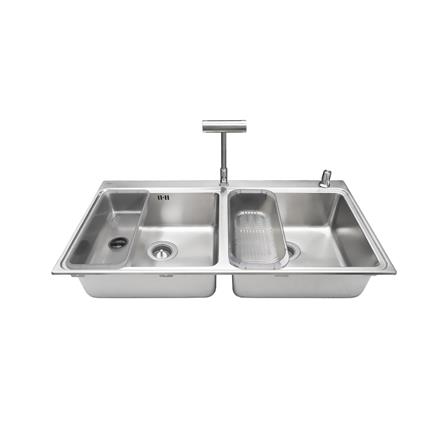 ซิงค์ฝัง 2 หลุม MEX BIX100BM-MF 100 ซม. สีเงิน_2