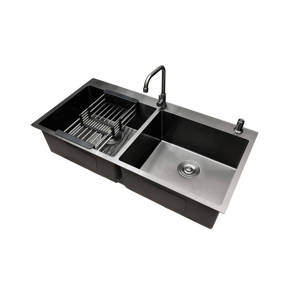 ซิงค์ฝัง 2 หลุม MESTER MSS100GM สีเทาดำ