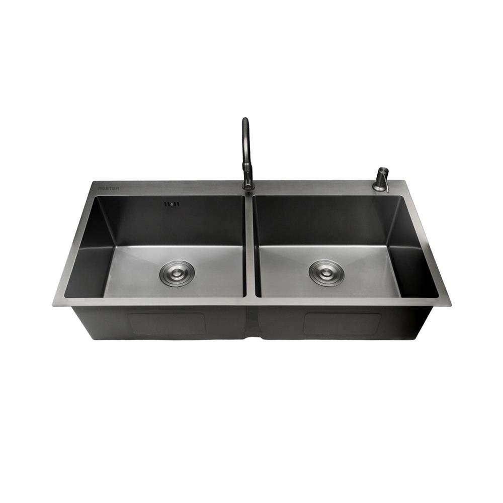 ซิงค์ฝัง 2 หลุม MESTER MSS100GM สีเทาดำ