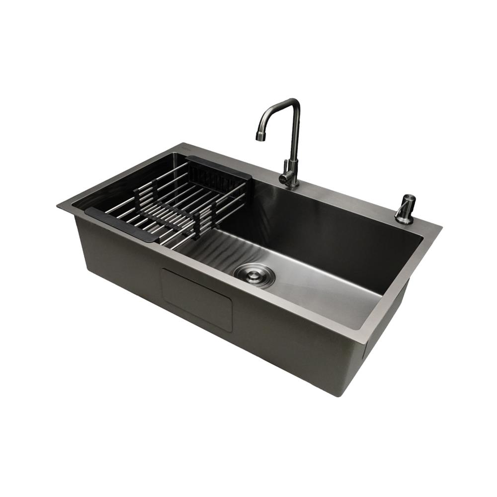 ซิงค์ฝัง 1 หลุม MESTER MSS82GM สีเทาดำ