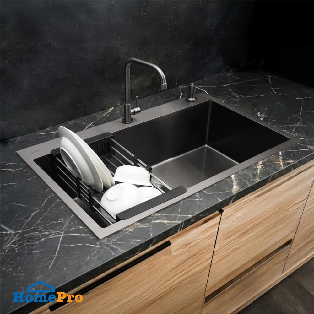 ซิงค์ฝัง 1 หลุม MESTER MSS82GM สีเทาดำ