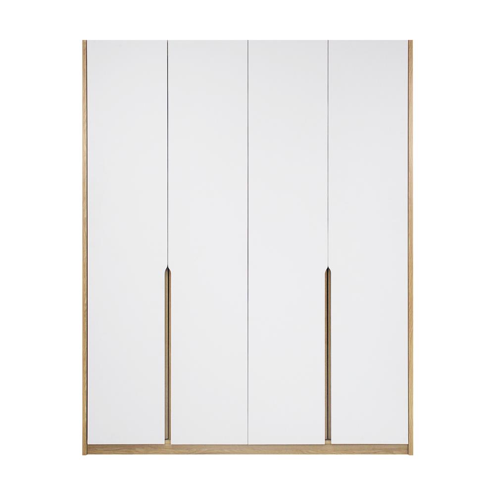 ตู้เสื้อผ้า 4 บานเปิด FURDINI NATURE 160 ซม. สีโอ๊ค/ขาว