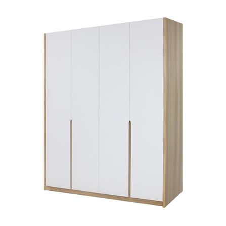 ตู้เสื้อผ้า 4 บานเปิด FURDINI NATURE 160 ซม. สีโอ๊ค/ขาว_0