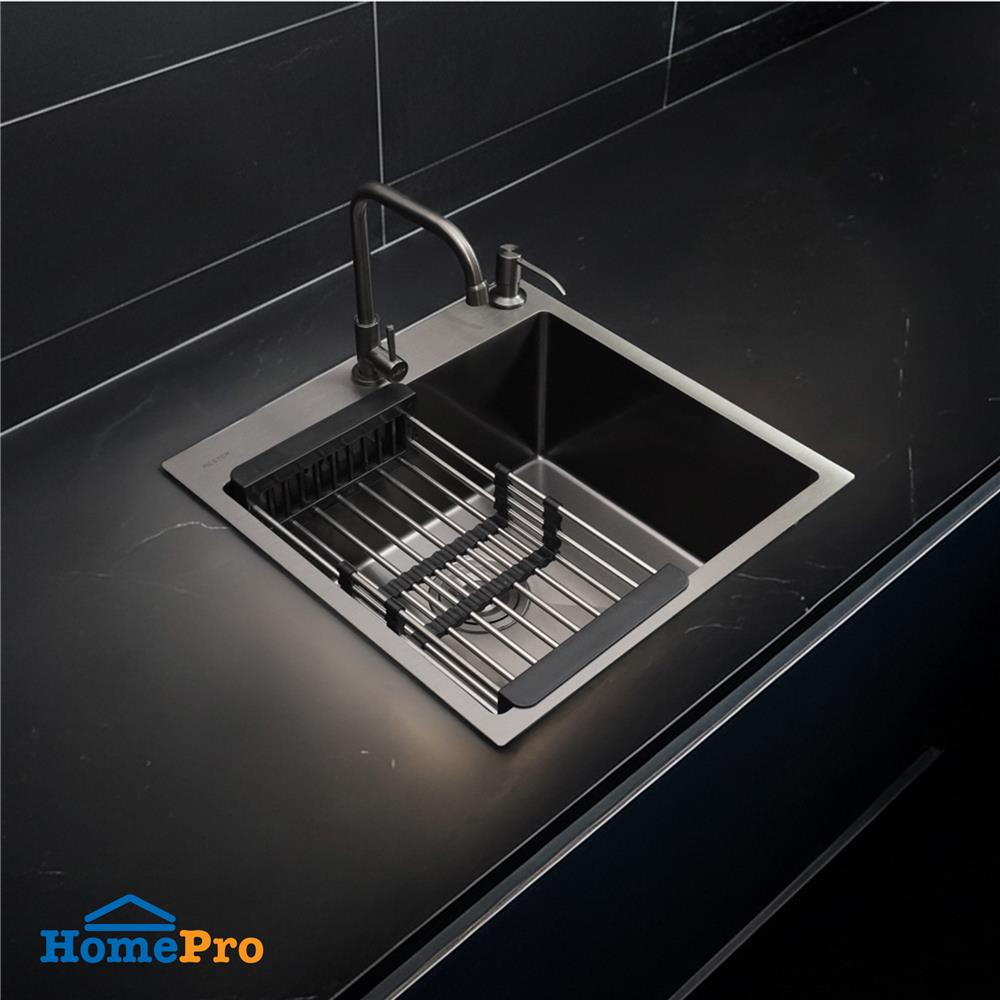 ซิงค์ฝัง 1 หลุม MESTER MSS50GM สีเทาดำ