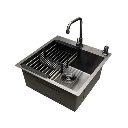 ซิงค์ฝัง 1 หลุม MESTER MSS50GM สีเทาดำ_1