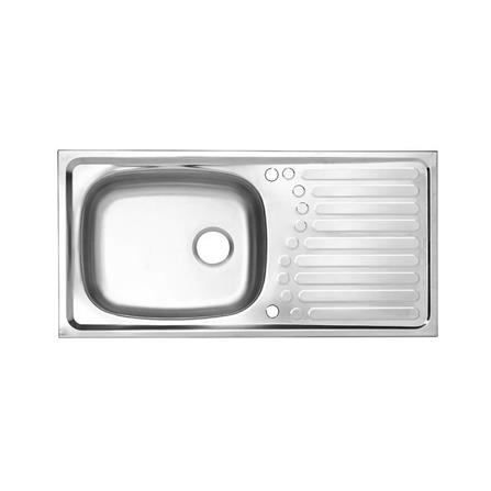 ซิงค์ฝัง 1 หลุม 1 ที่พัก PREMA PM860SD2B 100 ซม. สีเงิน_0