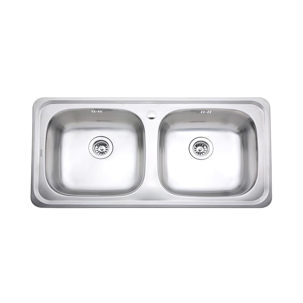 ซิงค์ฝัง 2 หลุม PREMA PM841T1B 100 ซม. สีเงิน