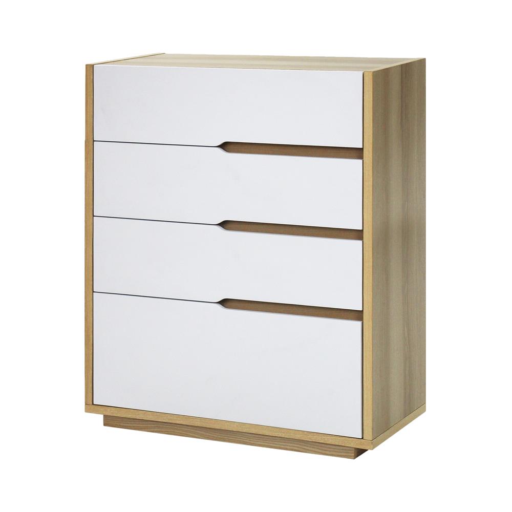 ตู้ลิ้นชัก 4 ลิ้นชัก FURDINI NATURE 80 ซม. สีโอ๊ค/ขาว_1