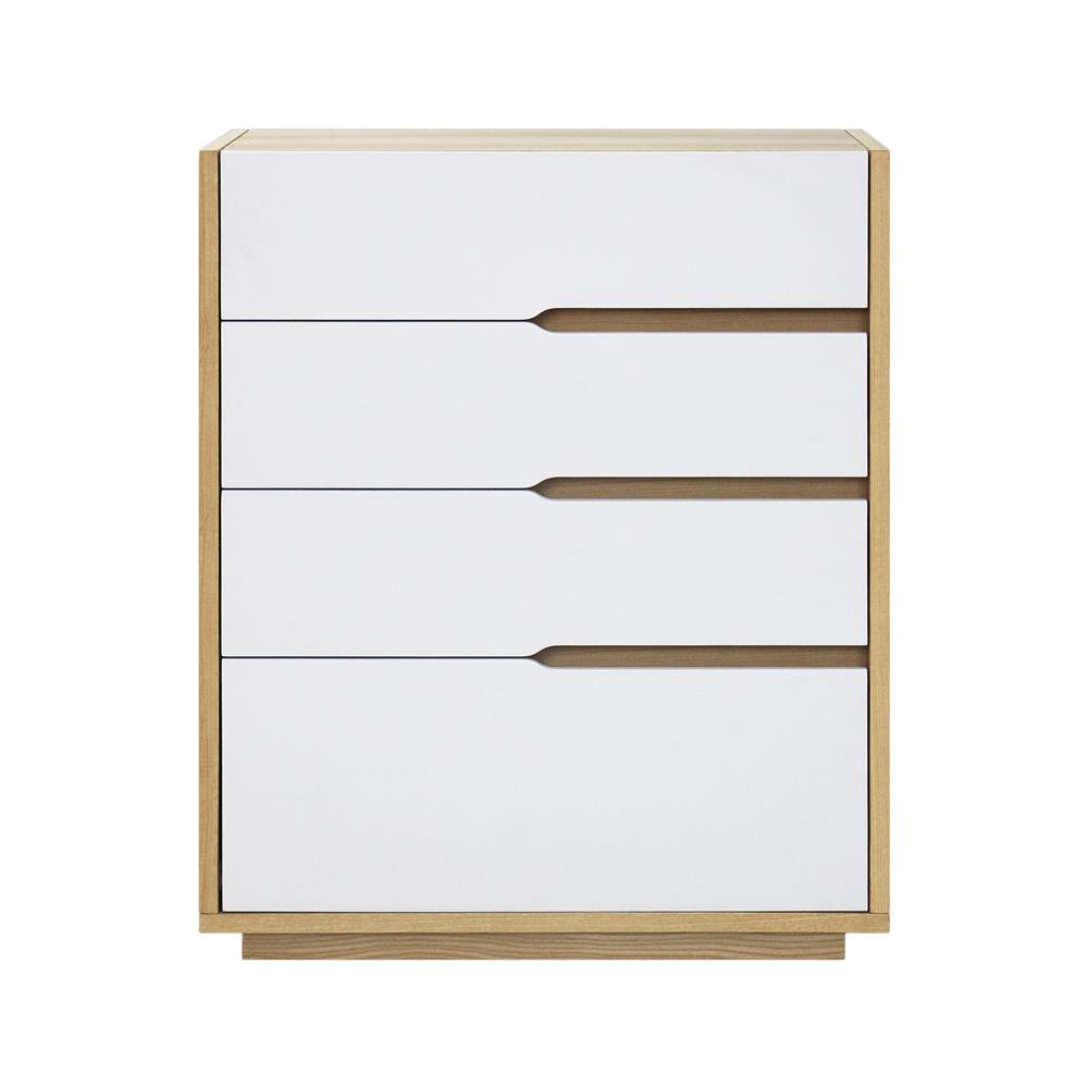 ตู้ลิ้นชัก 4 ลิ้นชัก FURDINI NATURE 80 ซม. สีโอ๊ค/ขาว