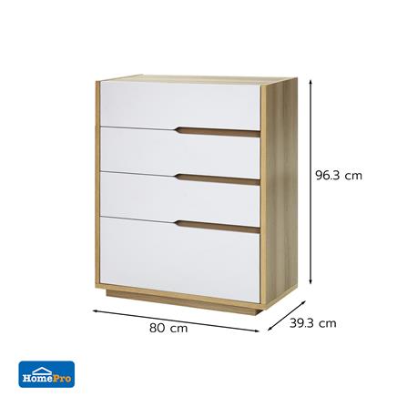 ตู้ลิ้นชัก 4 ลิ้นชัก FURDINI NATURE 80 ซม. สีโอ๊ค/ขาว_13