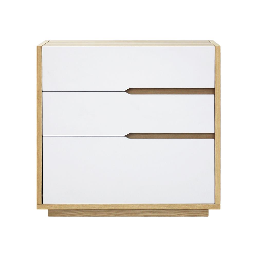 ตู้ลิ้นชัก 3 ลิ้นชัก FURDINI NATURE 80 ซม. สีโอ๊ค/ขาว