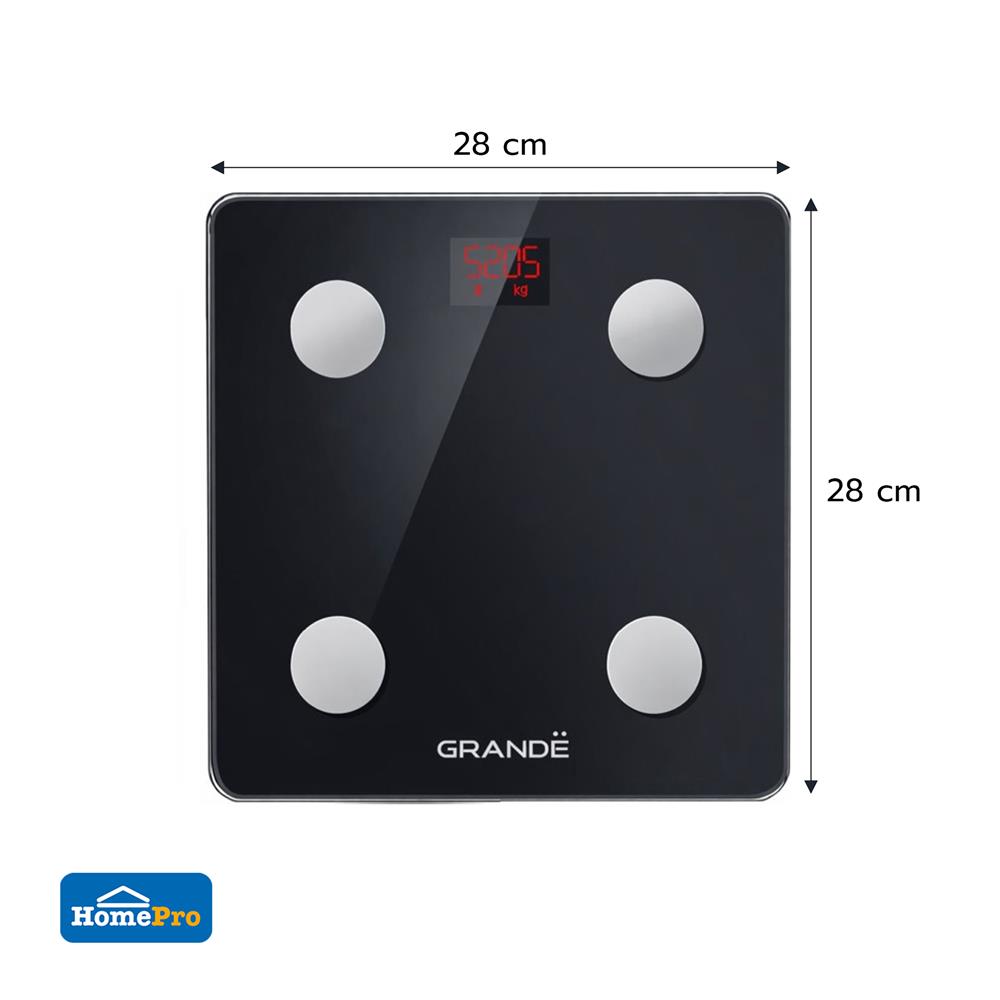 เครื่องชั่งน้ำหนักบลูทูธ GRANDE CS20D สีดำ