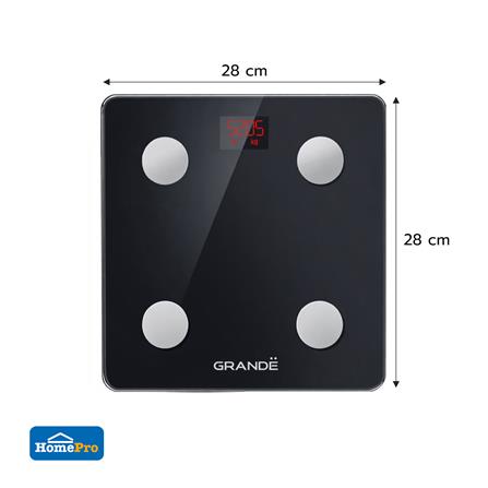 เครื่องชั่งน้ำหนักบลูทูธ GRANDE CS20D สีดำ_5