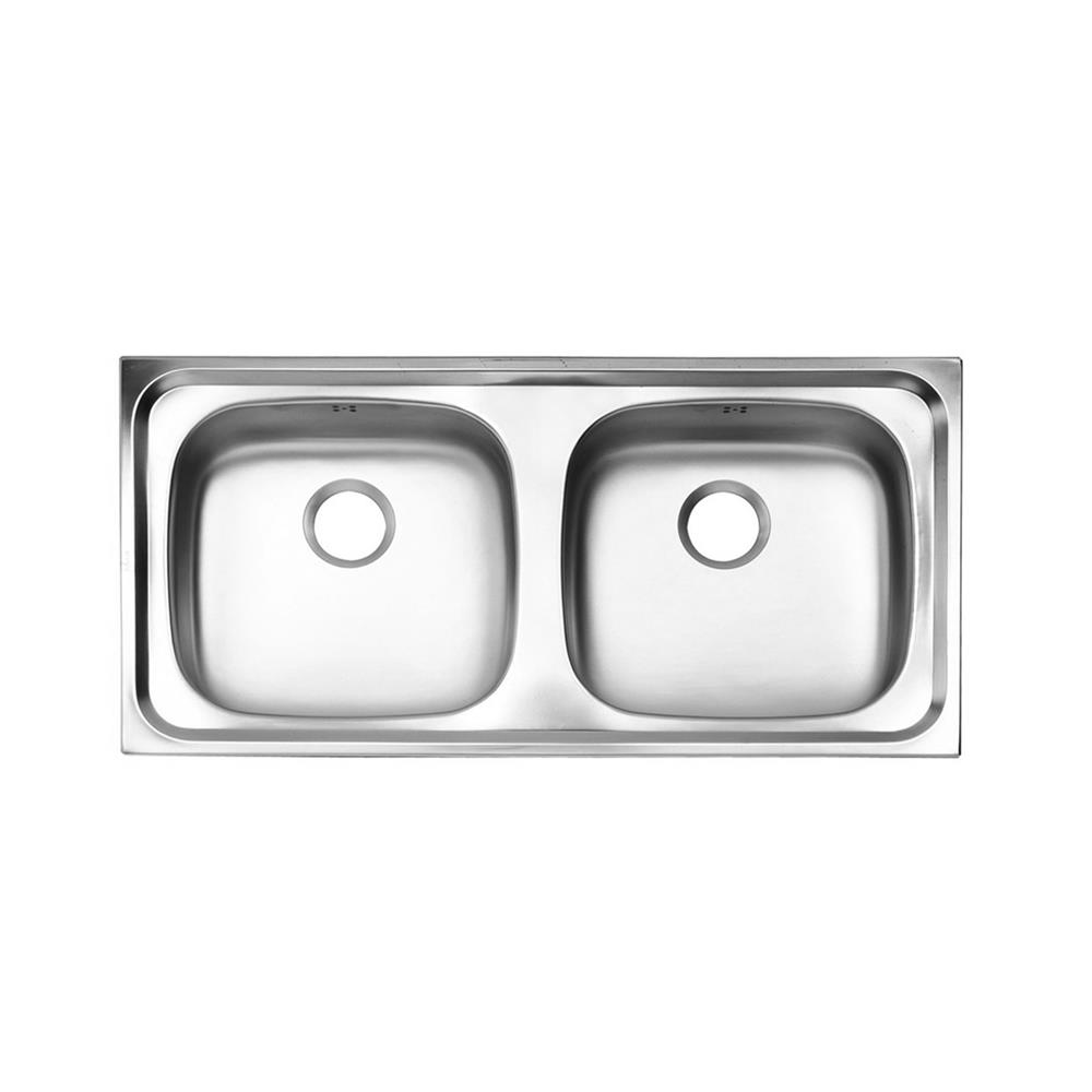 ซิงค์ฝัง 2 หลุม PREMA PM805T1B 100 ซม. สีเงิน