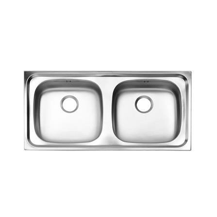 ซิงค์ฝัง 2 หลุม PREMA PM805T1B 100 ซม. สีเงิน_0