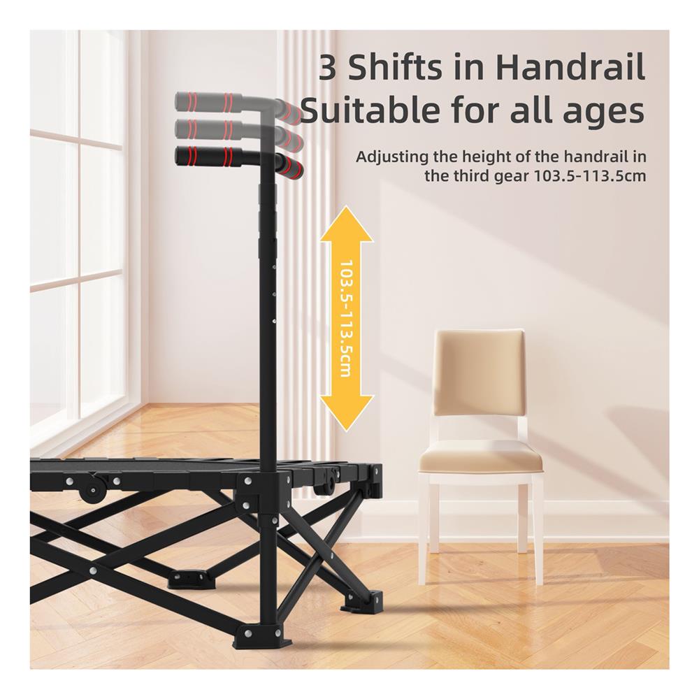 แทรมโพลีนหกเหลี่ยมแบบพับ GRANDE สีดำ