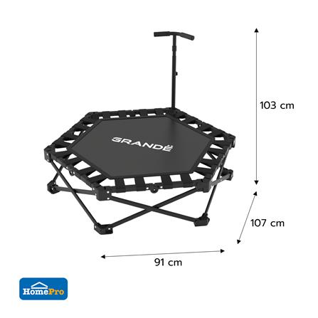แทรมโพลีนหกเหลี่ยมแบบพับ GRANDE สีดำ_2