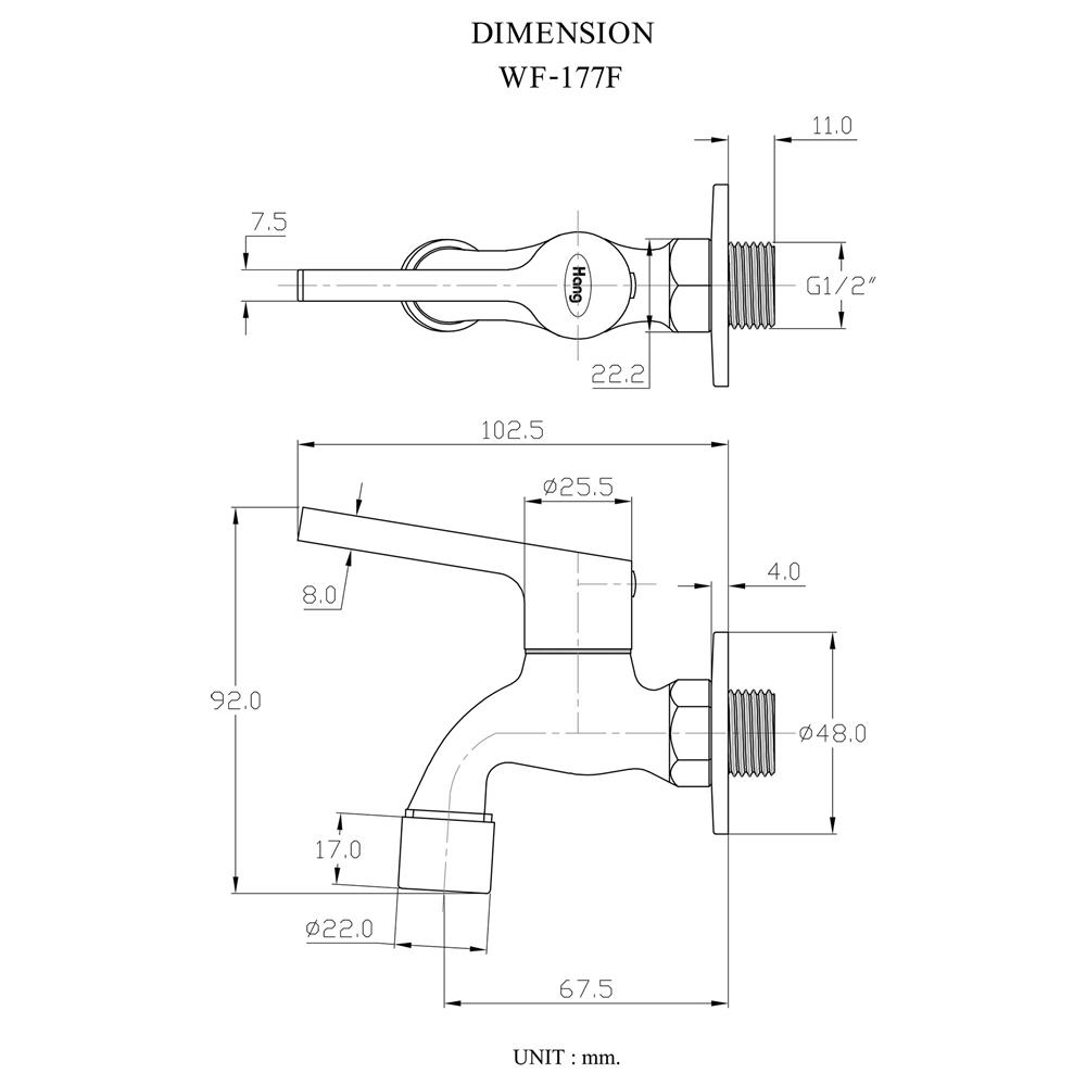 ก๊อกล้างพื้น HANG WF-177F