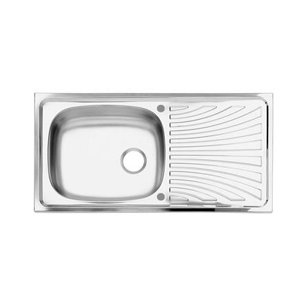 ซิงค์ฝัง 1 หลุม 1 ที่พัก PREMA PM820SD2B 100 ซม. สีเงิน_0
