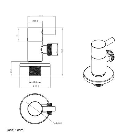 สต๊อปวาล์ว 1 ทาง PAINI COV26CPE_8
