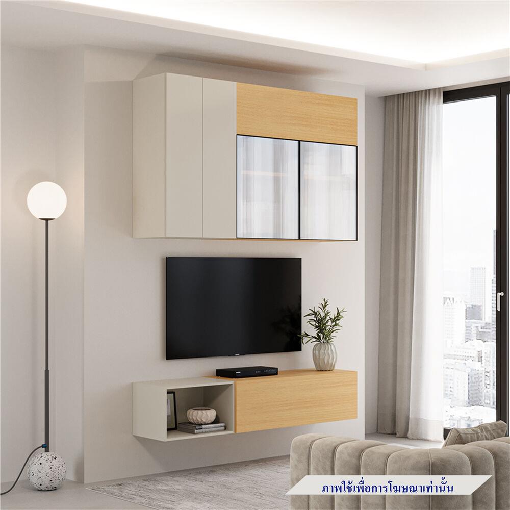 ชุดตู้วางทีวี SB BUILT IN WISEST 19239325 180 ซม. สีเทา/น้ำตาล