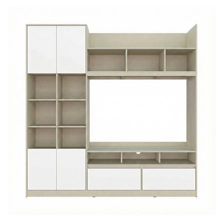 ชุดตู้วางทีวี KONCEPT HANSON 19230654 200 ซม. สีไอโวรี่ลินิน/ขาว_0