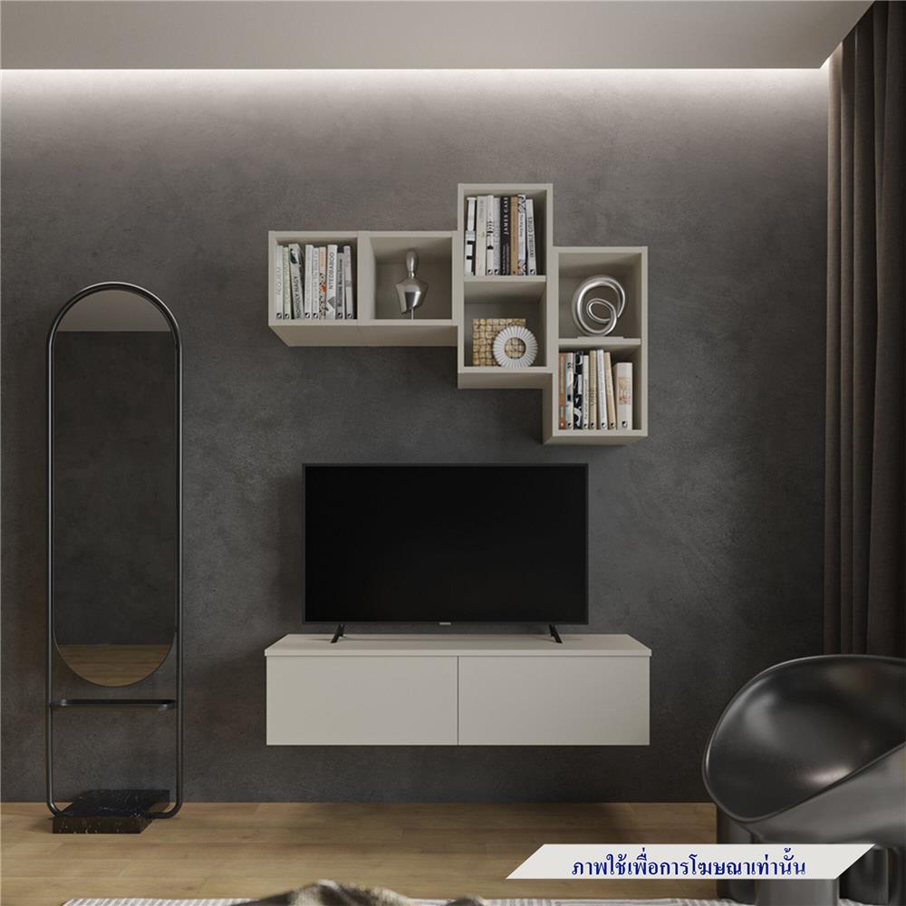 ชุดตู้วางทีวี SB BUILT IN WISEST 19239343 120 ซม. สีเทาอ่อน