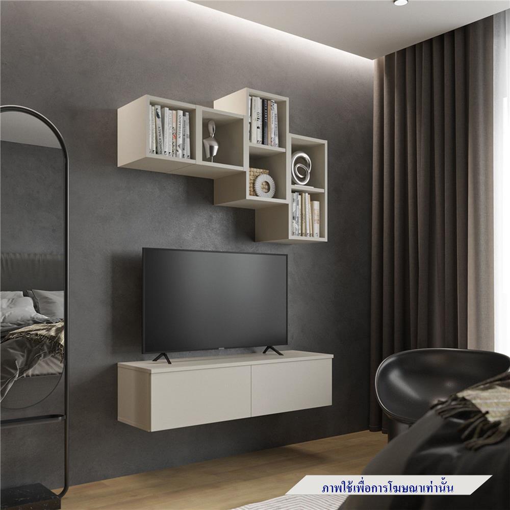 ชุดตู้วางทีวี SB BUILT IN WISEST 19239343 120 ซม. สีเทาอ่อน