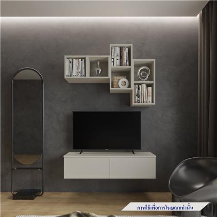 ชุดตู้วางทีวี SB BUILT IN WISEST 19239343 120 ซม. สีเทาอ่อน_1