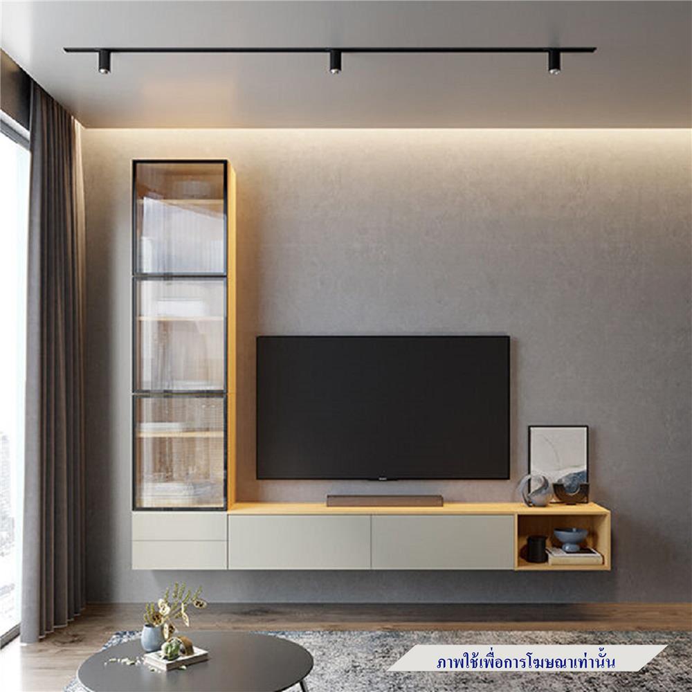 ชุดตู้วางทีวี SB BUILT IN WISEST 19239324 300 ซม. สีเทา/น้ำตาล